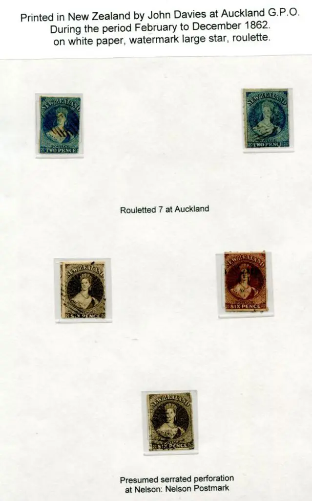 New Zealand 1862 2d deep blue & slate blue shades ... Image 1++