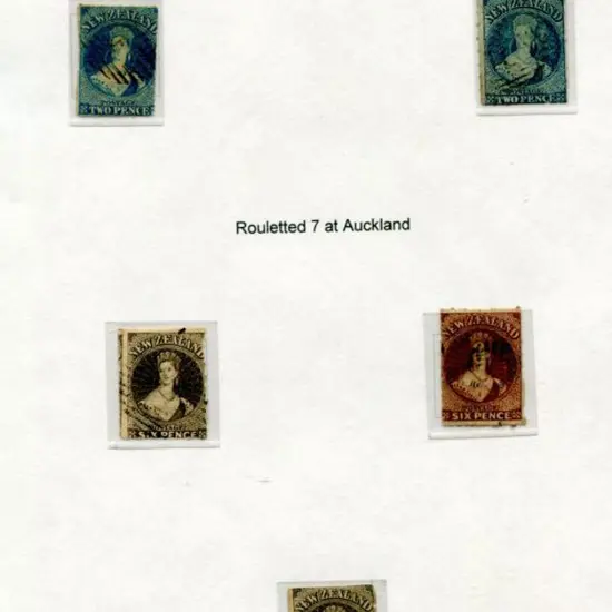 New Zealand 1862 2d deep blue & slate blue shades ...