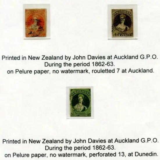 New Zealand 1862/63 1d orange-vermilion (Cat. ...
