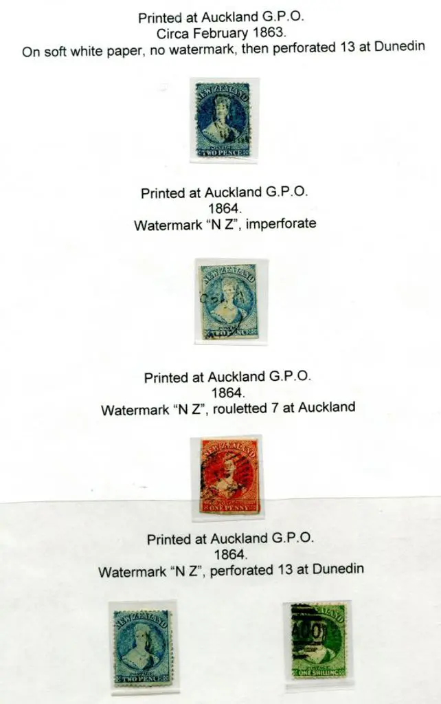 New Zealand 1863 2d perf.13 on no wmk thick soft ... Image 1++