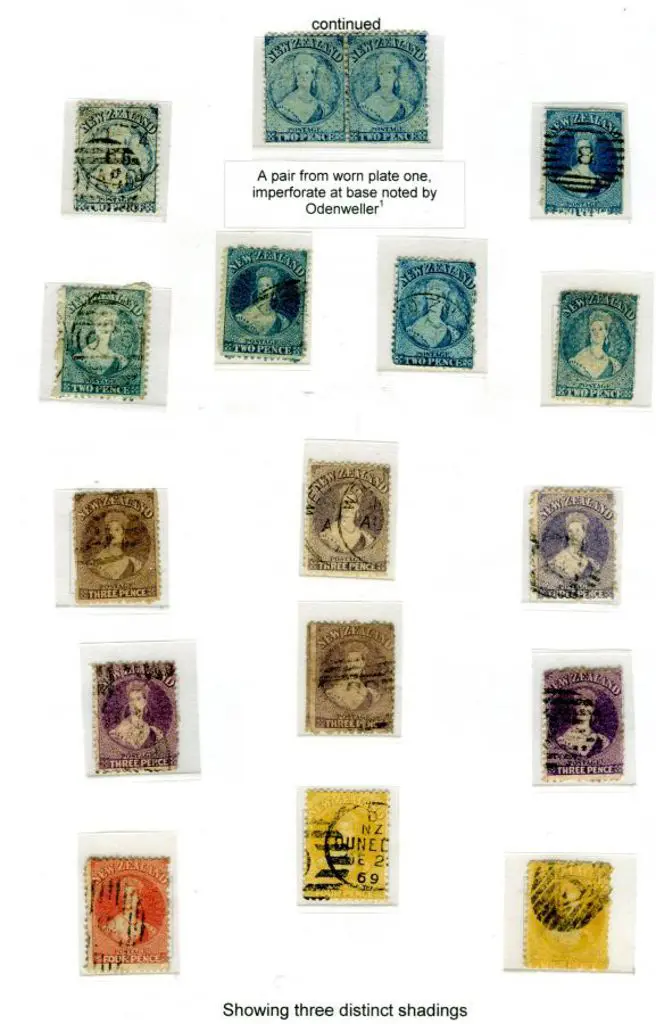 New Zealand 1864/71 1d x 5, 2d x 8, incl pair, 3d ... Image 1++