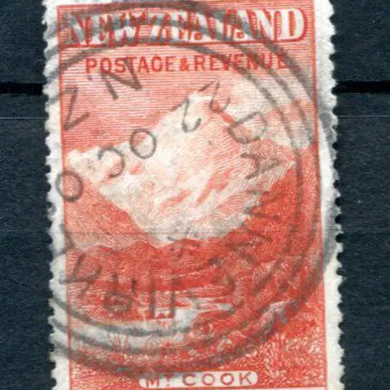 New Zealand 1902/07 5/- dull red, perf. 14 with ...