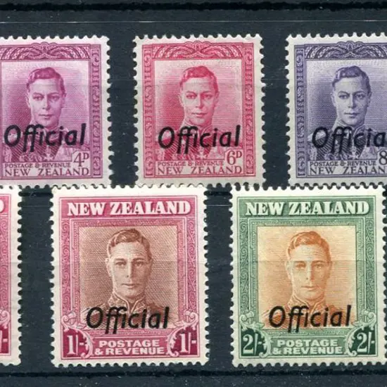 New Zealand 1947/51 2d-2/- Officials incl both ...