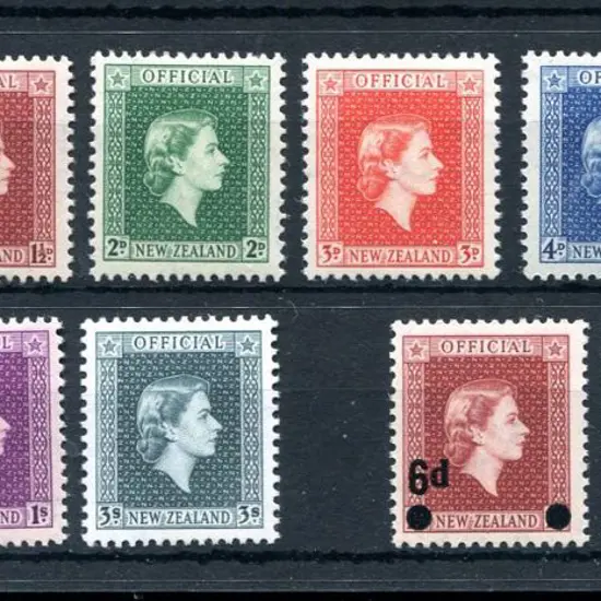 New Zealand 1954/63 1d to 3/- Officials & 1959/61 ...
