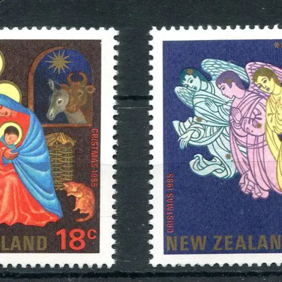 New Zealand 1985 18¢ & 50¢ Christmas with the ...
