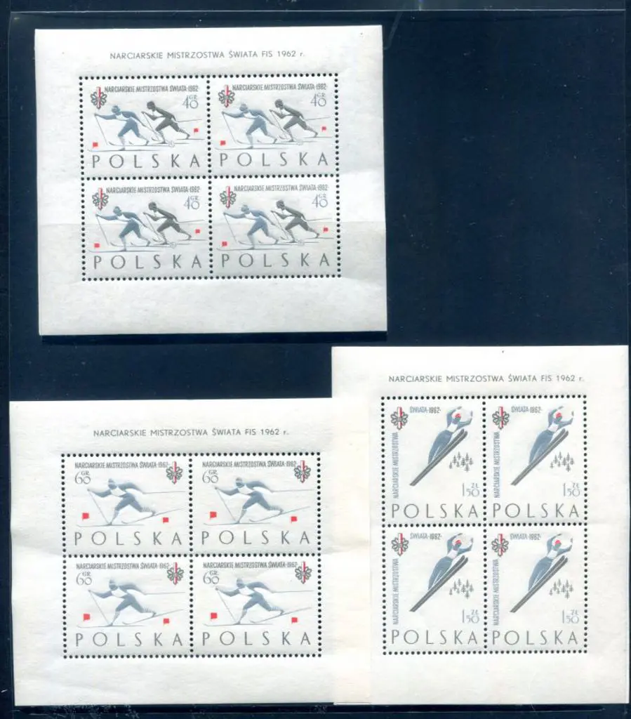 Poland 1962 Ski Championships set 40g-1z50 in 3 ... Image 1++