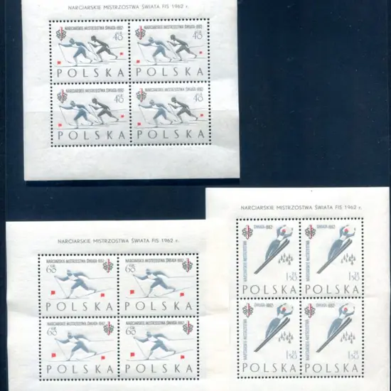 Poland 1962 Ski Championships set 40g-1z50 in 3 ...