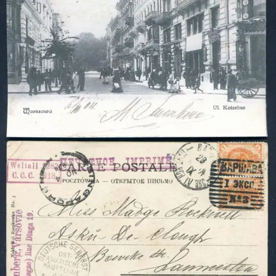 Russia 1904 (28th Nov) Warsaw street scene on this ...
