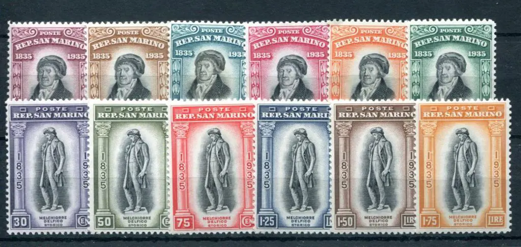 San Marino 1935 Melchiore Cent set of 12. Fine ... Image 1++