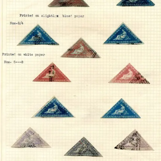 South Africa-Cape of Good Hope 1853 1d & 4d on ...