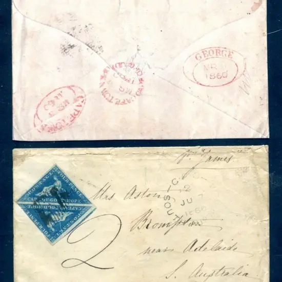 South Africa-Cape of Good Hope 1860 (March) 1855 ...