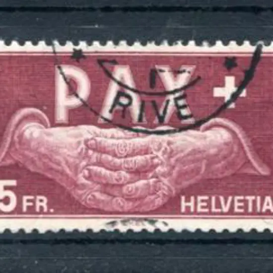 Switzerland 1945 3f to 10f Peace set of 3. Fine ...