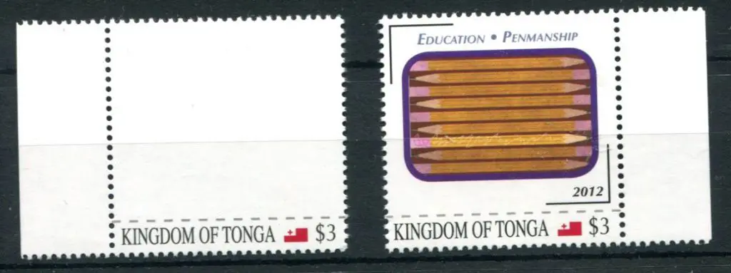 Tonga 2012 $3 "Education - Penmanship" with the ... Image 1++