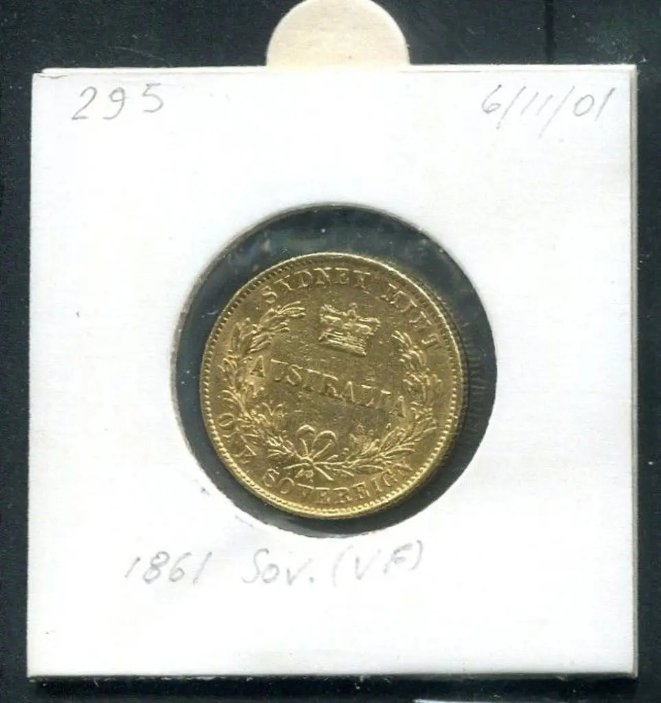 1861 "Sydney Mint" Sovereign. VF Image 1++