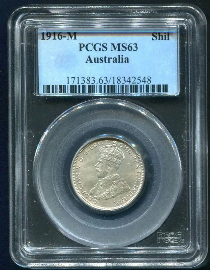 1916 (M) Shilling. PCGS slabbed MS63 Image 1++