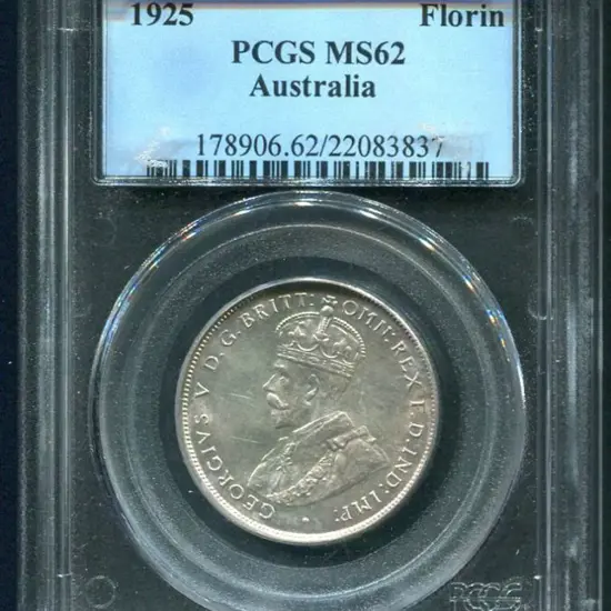 1925 Florin. PCGS slabbed MS62