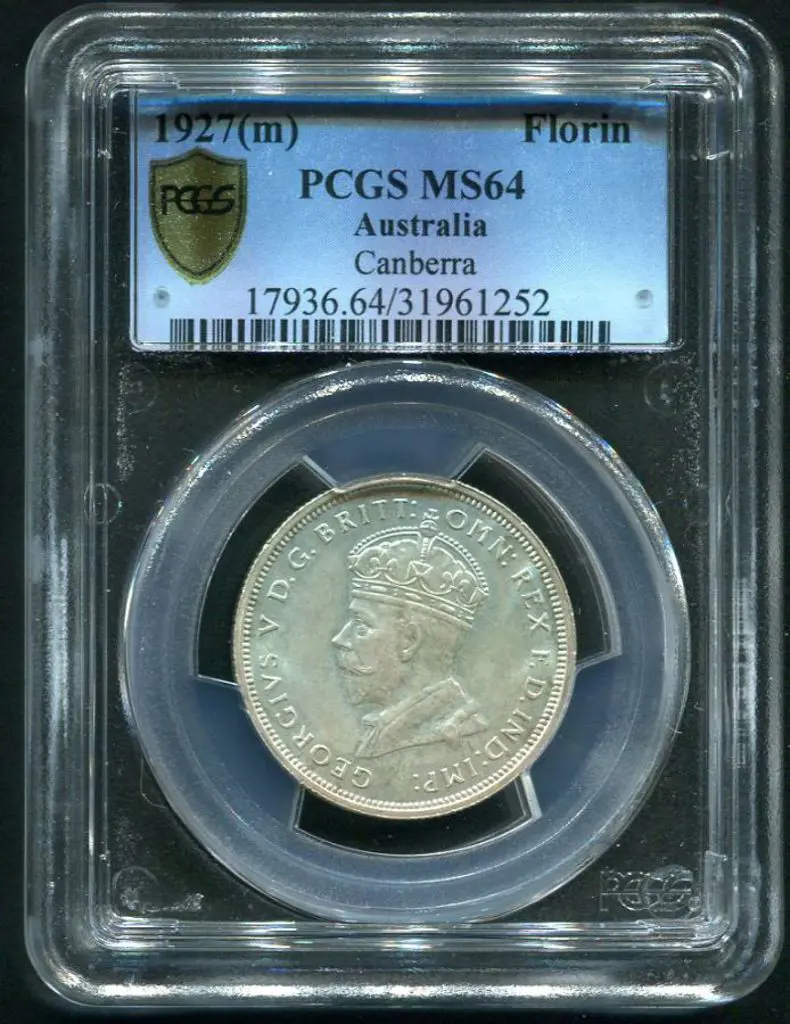 1927 (M) Parliament House Florin. PCGS slabbed ... Image 1++