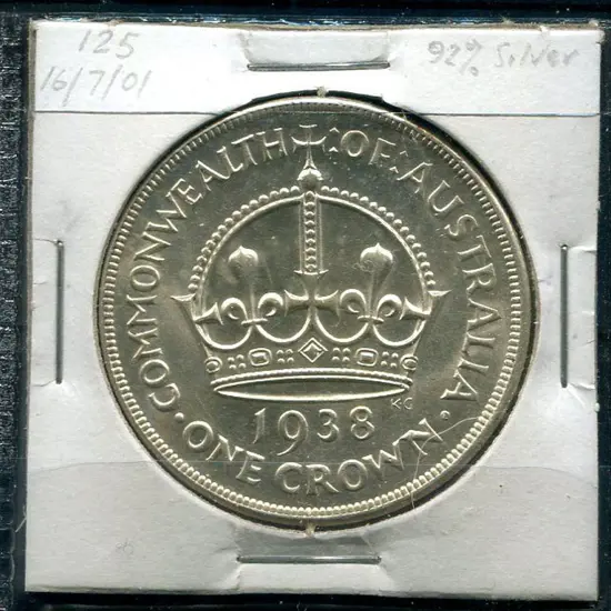 1938 Crown in Downies wallet described as ...