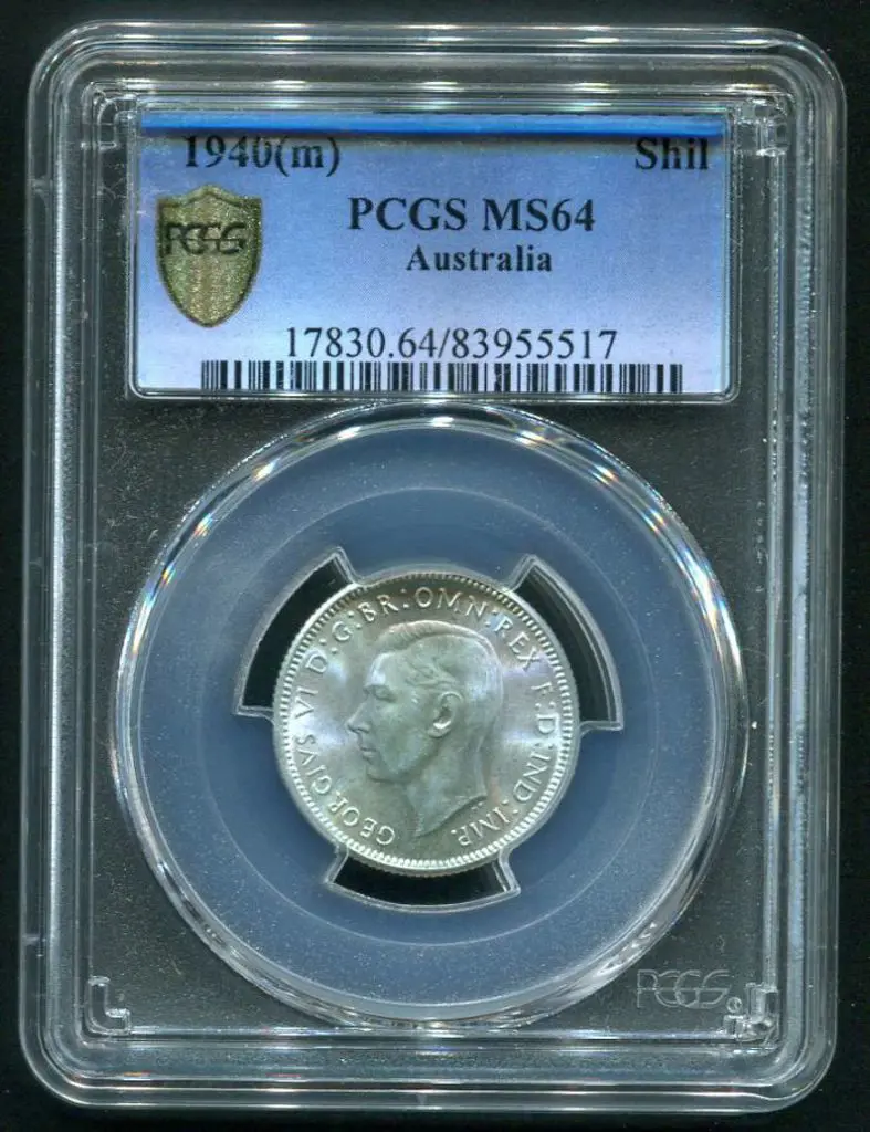 1940 (M) Shilling. PCGS slabbed MS64 Image 1++
