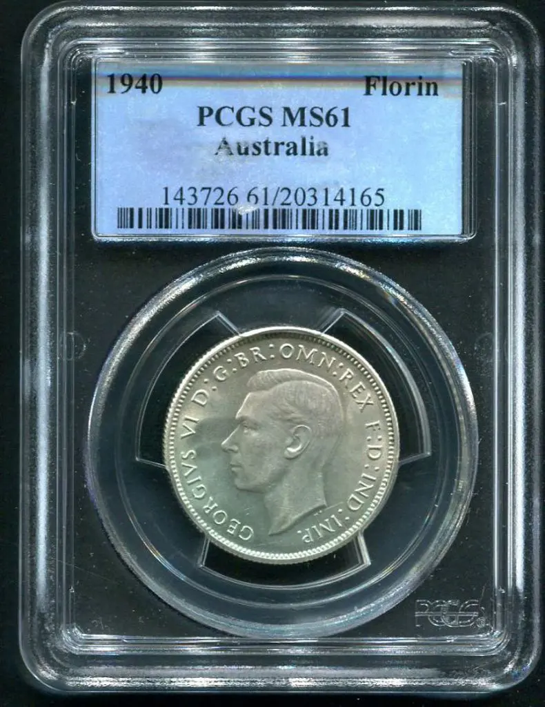1940 Florin. PCGS slabbed MS61 Image 1++