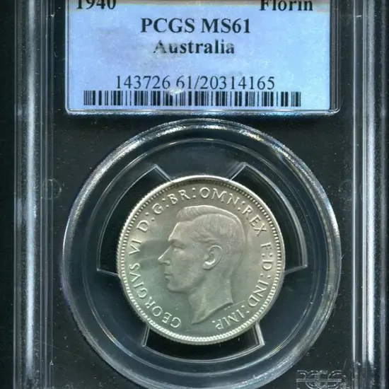 1940 Florin. PCGS slabbed MS61
