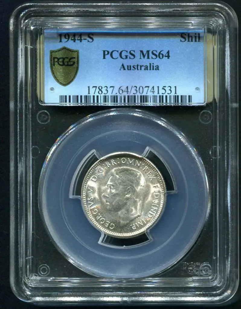1944 (S) Shilling. PCGS slabbed MS64 Image 1++