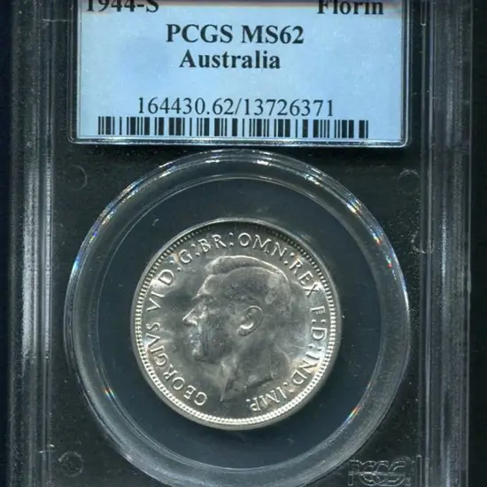 1944 (S) Florin. PCGS slabbed MS62