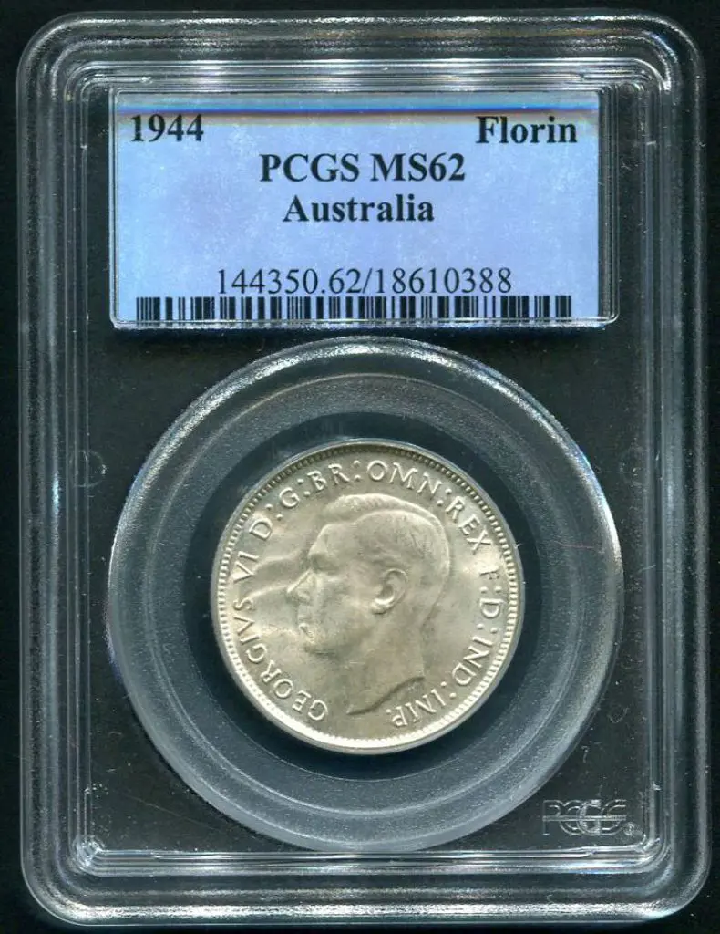 1944 Florin. PCGS slabbed MS62 Image 1++