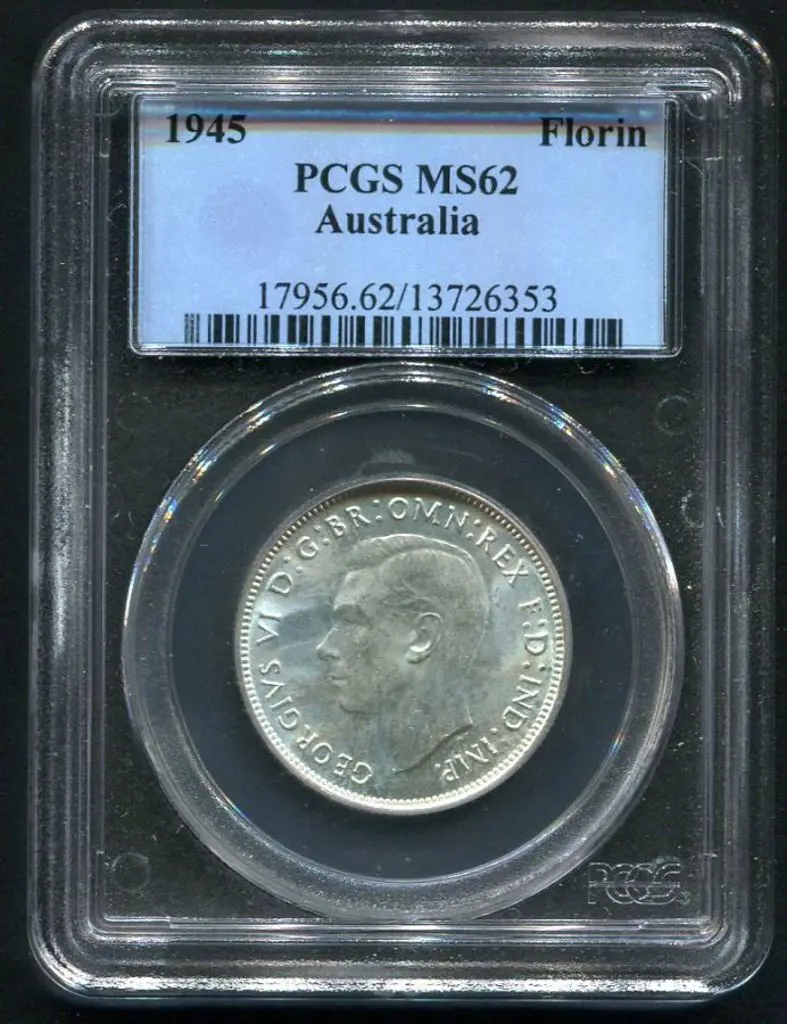 1945 Florin. PCGS slabbed MS62 Image 1++