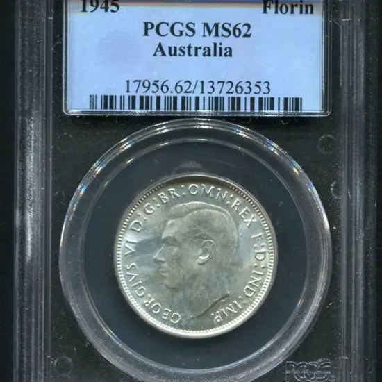 1945 Florin. PCGS slabbed MS62