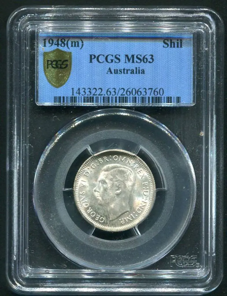 1948 (M) Shilling. PCGS slabbed MS63 Image 1++