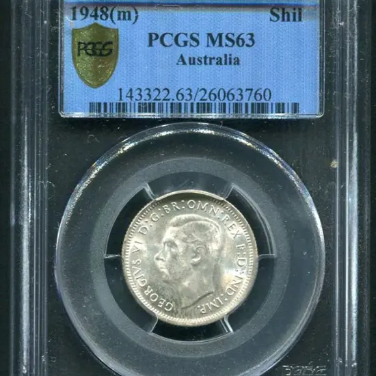 1948 (M) Shilling. PCGS slabbed MS63
