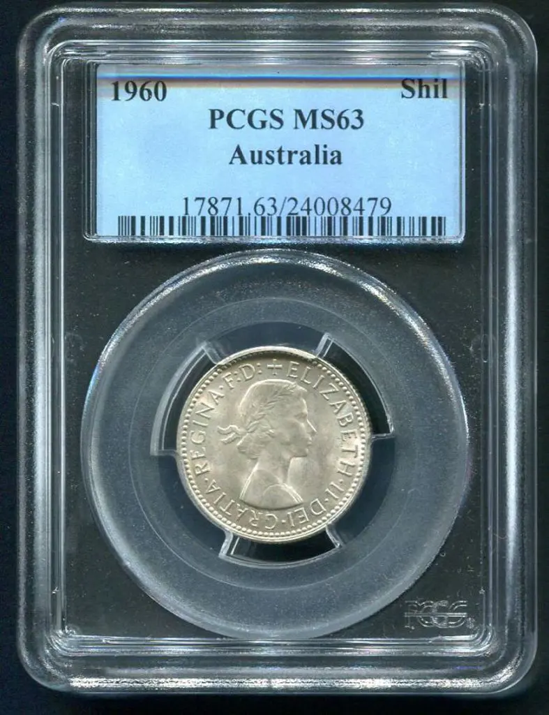 1960 Shilling. PCGS slabbed MS63 Image 1++