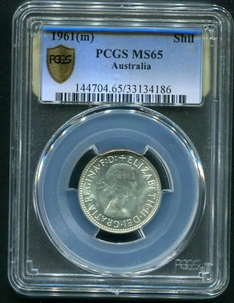 1961 (M) Shilling. PCGS slabbed MS65 Image 1++