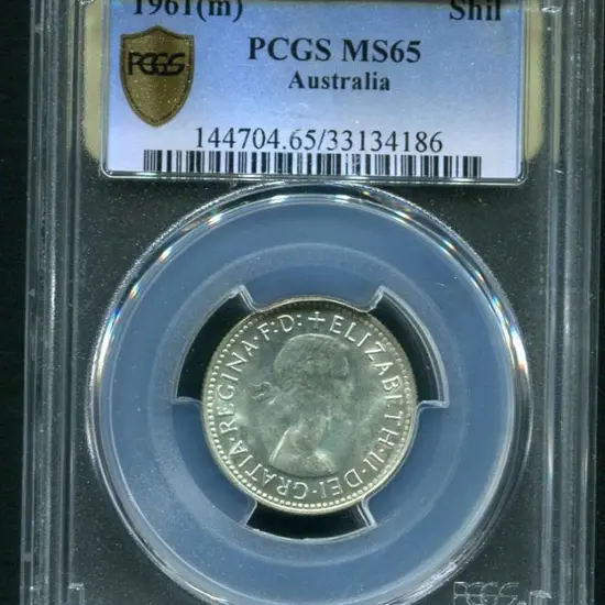 1961 (M) Shilling. PCGS slabbed MS65