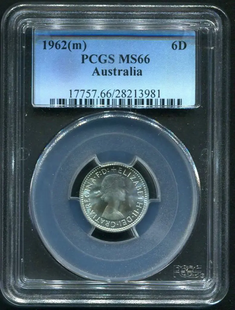 1962 (M) Sixpence. PCGS slabbed MS66 Image 1++
