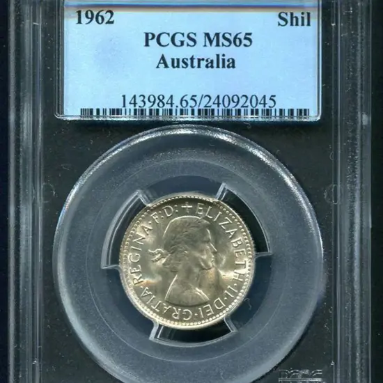 1962 (M) Shilling. PCGS slabbed MS65