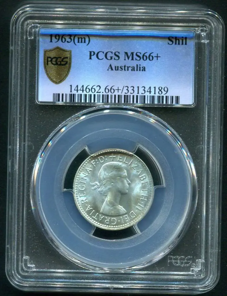 1963 (M) Shilling. PCGS slabbed MS66+ Image 1++