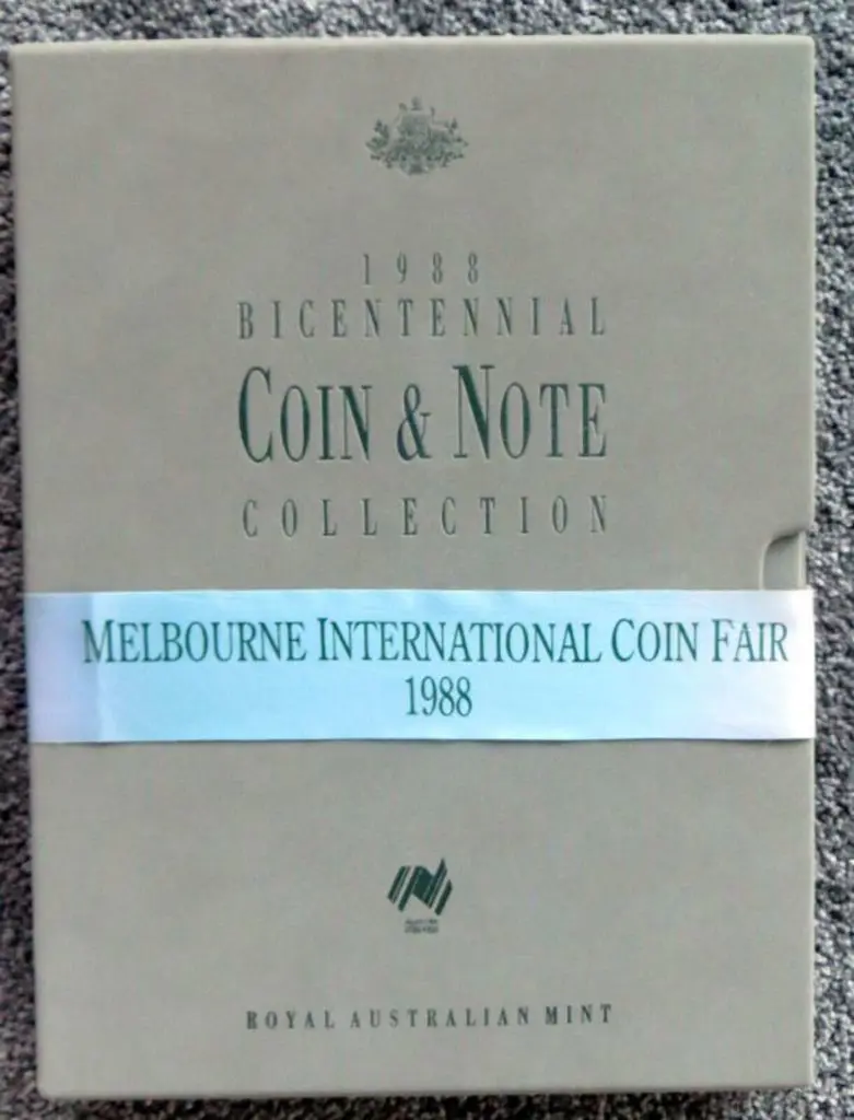 1988 Bicentennial Coin & Note RAM grey folder with ... Image 1++