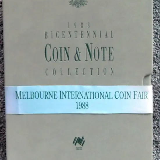 1988 Bicentennial Coin & Note RAM grey folder with ...