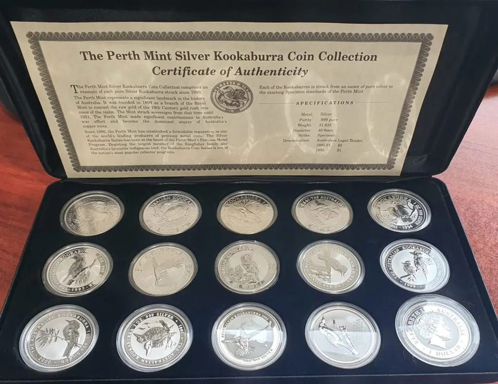 1990-2004 "Perth Mint Silver Kookaburra Coin ... Image 1++