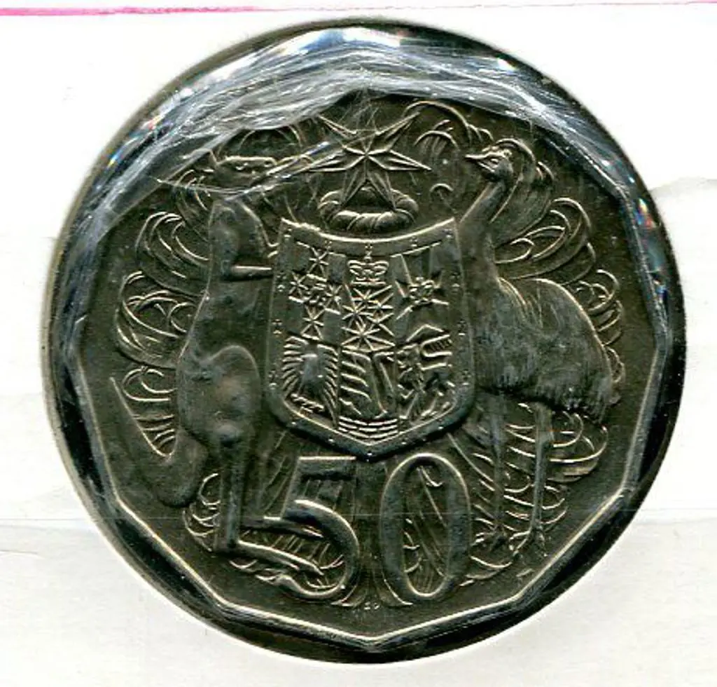 1993 50c Coat of Arms. aUnc Cost vendor $50 Image 1++