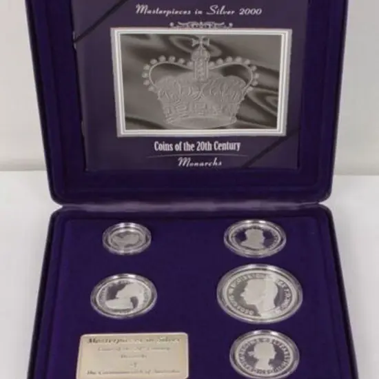 2000 Masterpieces in Silver - 20 Century Monarchs. ...