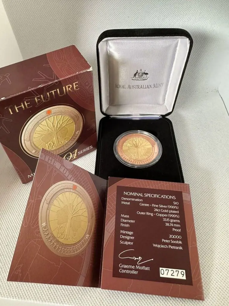 2001 $10 "The Future" Millenium & 2003 $1 Korean ... Image 1++