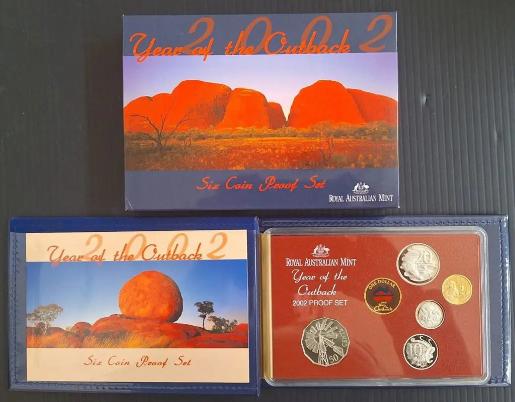 2002 "Year of the Outback" 6 coin proof sets in ... Image 1++
