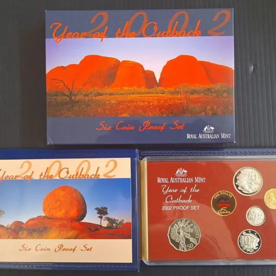 2002 "Year of the Outback" 6 coin proof sets in ...