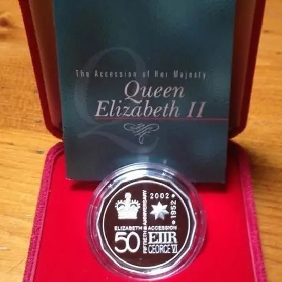 2002 50c QEII Accession 50th Anniv & 2003 $5 ...