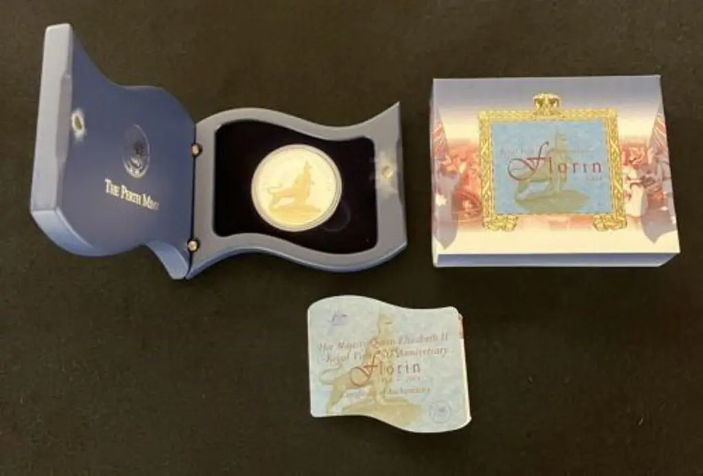 2004 $1 QEII Royal Visit Florin x 2, 2004 $1 Moon ... Image 1++