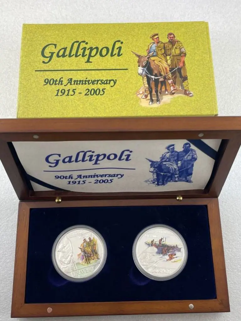 2005 Gallipoli 90th Anniv $1 "Bravery" & $1 ... Image 1++