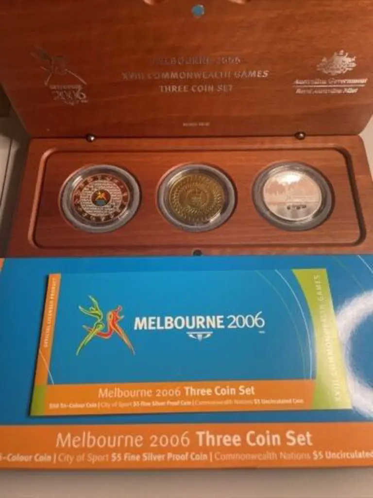 2006 Commonwealth Games Three Coin Set with $50 ... Image 1++